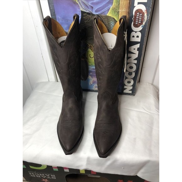Nocona Boots Leather Size 9 Nubuck Chocolate main image 7